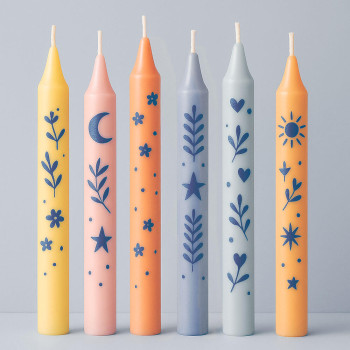 Mlhovo modrá farba na sviečky