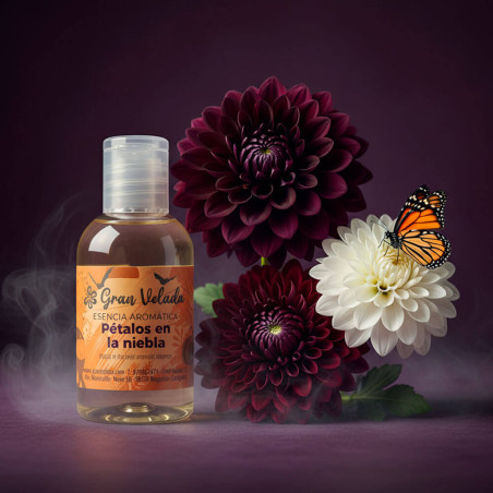 Esencia okvetných lístkov v hmle na Halloween - Tajomná kvetinová vôňa