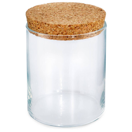 Sklenený pohár s korkovým viečkom 360 ml - ideálny na vonné sviečky