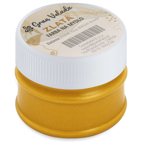 Zlatá farba na mydlo