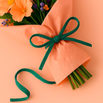 Borovicová zelená rafiová stuha. Online predaj.