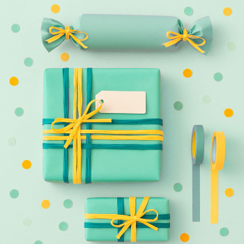 Citrónová žltá rafiová stuha. Online predaj.