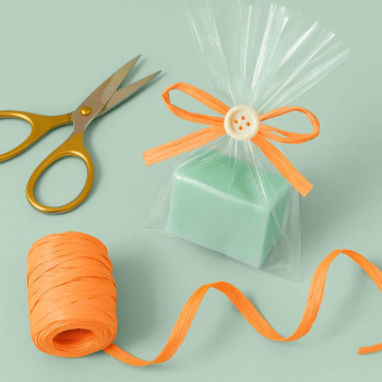 Oranžová rafiová stuha. Online predaj.