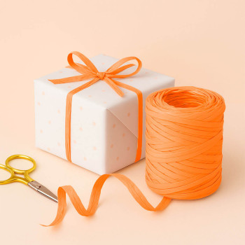 Oranžová rafiová stuha. Online predaj.
