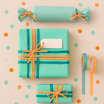 Oranžová rafiová stuha. Online predaj.