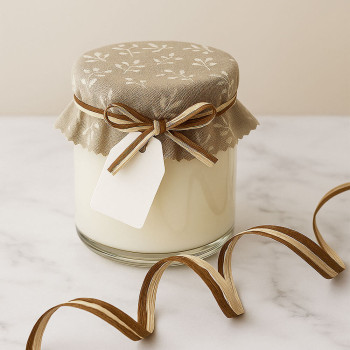 Hnedo-prírodná dvojfarebná rafiová stuha. Online predaj.