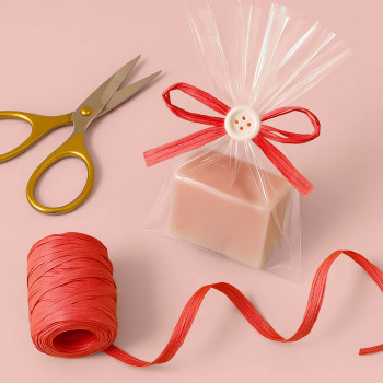 Červená rafiová stuha. Online predaj.