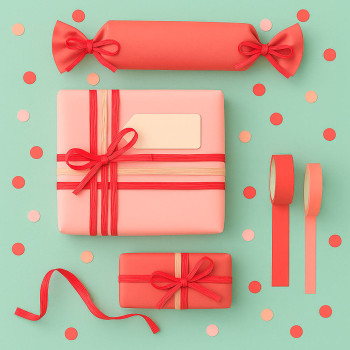 Červená rafiová stuha. Online predaj.