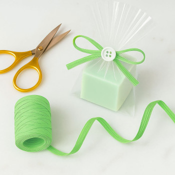 Jablková zelená rafiová stuha na balenie a darčeky. Online predaj