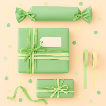 Jablková zelená rafiová stuha na balenie a darčeky. Online predaj