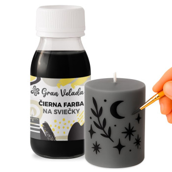 Čierna farba na sviečky