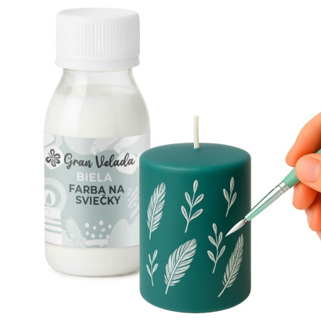 Biela farba na sviečky