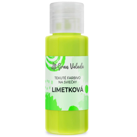 Tekuté farbivá sviečky limetková
