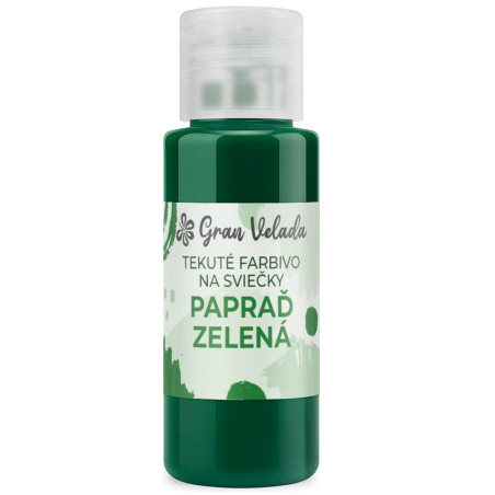 Tekuté farbivo na sviečky papraď zelená