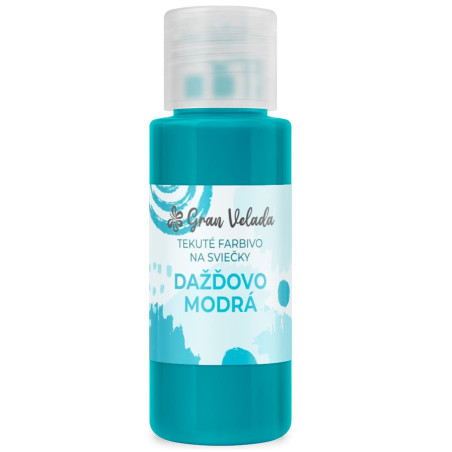Tekuté farbivo na sviečky dažďovo modrá