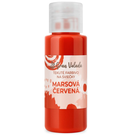 Tekuté farbivo na sviečky Marsová červená