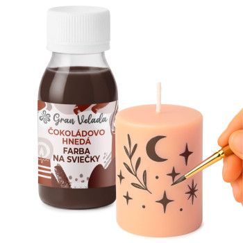 Čokoládovo hnedá farba na sviečky