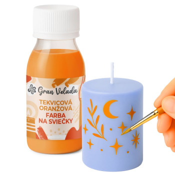 Tekvicová oranžová farba na sviečky