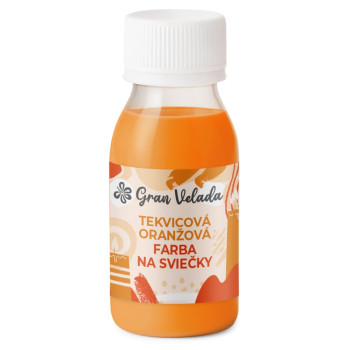 Tekvicová oranžová farba na sviečky