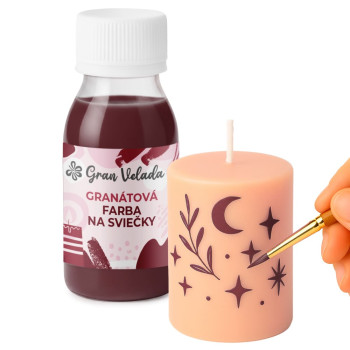 Granátová farba na sviečky