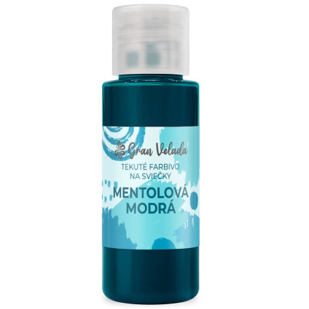 Mentolovo modré tekuré farbivo na sviečky