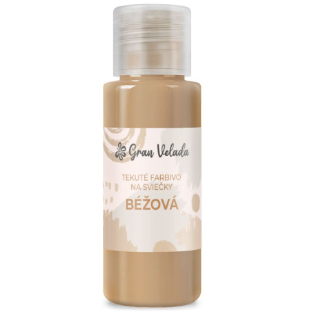 Béžové tekuté farbivo na sviečky