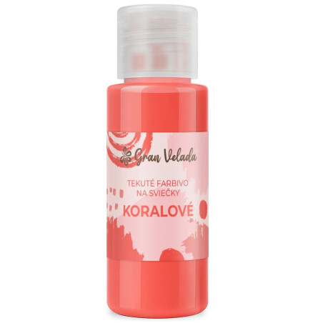 Korálové tekuté farbivo na sviečky