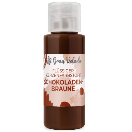 Čokoládovo hnedá tekutá farba na sviečky