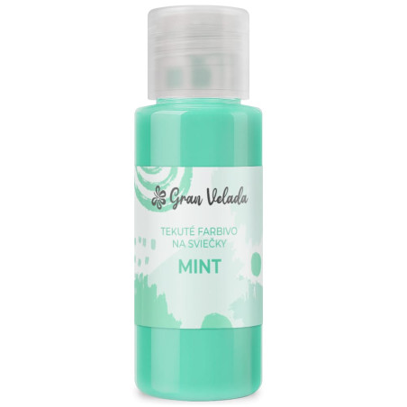 Tekuté farebné sviečky mint