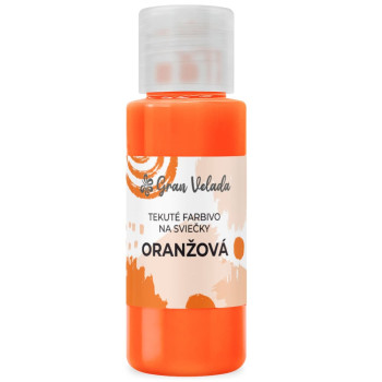 Oranžové tekuté farbivo na sviečky