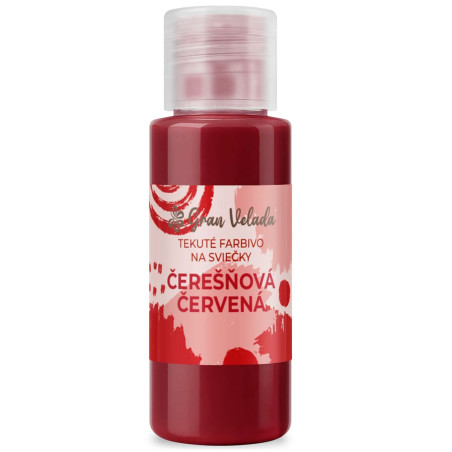 Čerešňovo-červené tekuté farbivo na sviečky