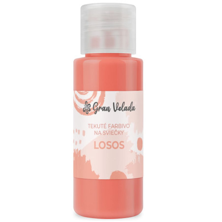 Lososové tekuté  farbivo na sviečky