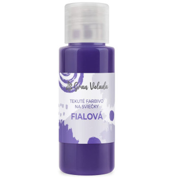 Fialové tekuté farbivo na sviečky