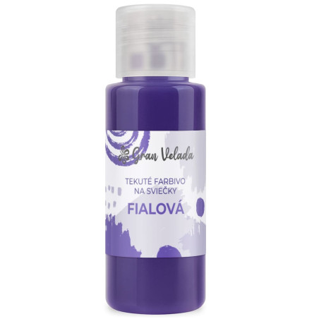 Fialové tekuté farbivo na sviečky