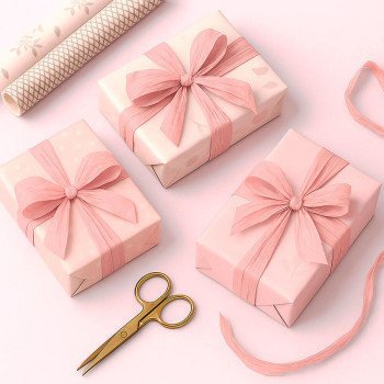 Ružová decofiok stuha