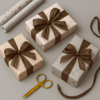 Hnedá dekoračná páska