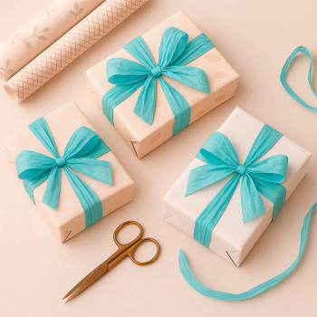 Tyrkysová decofiok páska