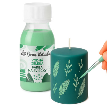 Vodná zelená farba na sviečky. Online predaj.