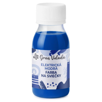 Elektrická modrá farba na sviečku. Online predaj.