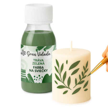 Smaragdovo zelená farba na sviečky