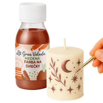 Medená farba na sviečky. Originálne sviečky s Gran Velada