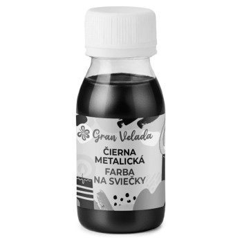 Metalická čierna farba sviečky : Gran Velada