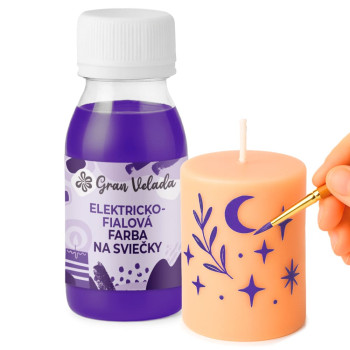 Elektrická fialová farba na sviečky