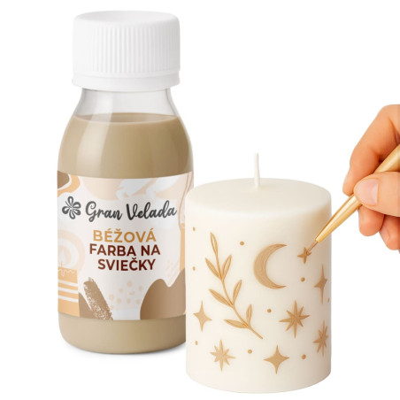 Béžová farba na sviečky