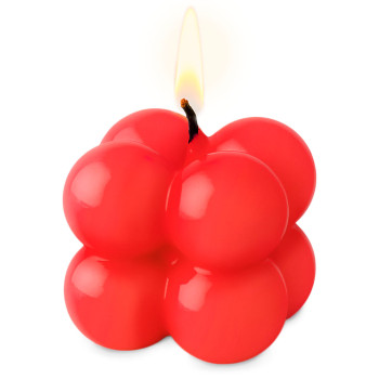 Neónovo červený lak na sviečky