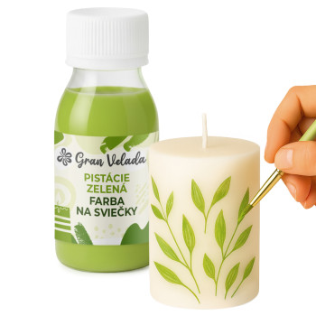 Pistácie zelená farba na sviečky
