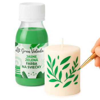Jasne zelená farba na sviečky