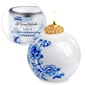 Lak na sviečky s porcelánovým efektom - Hladký a lesklý povrch. Gran Velada