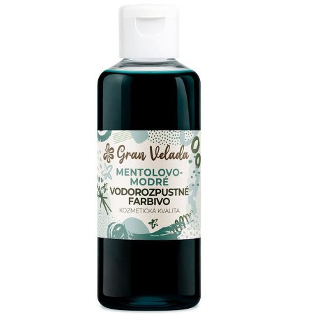Mentolovo modré tekuté farbivo na glycerínové mydlo