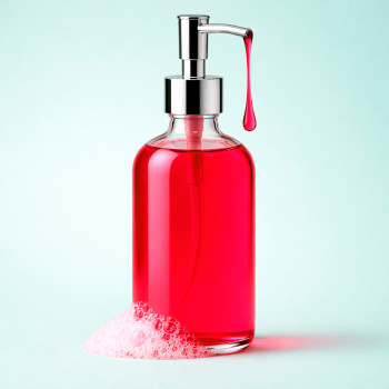 Čerešňovo červené mydlové farbivo.